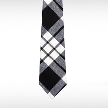 MacFarlane Black & White Modern Tartan Tie