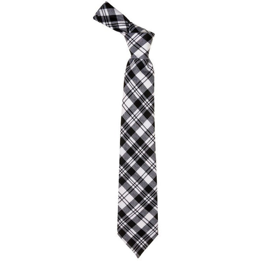 Scott Black & White Modern Tartan Tie