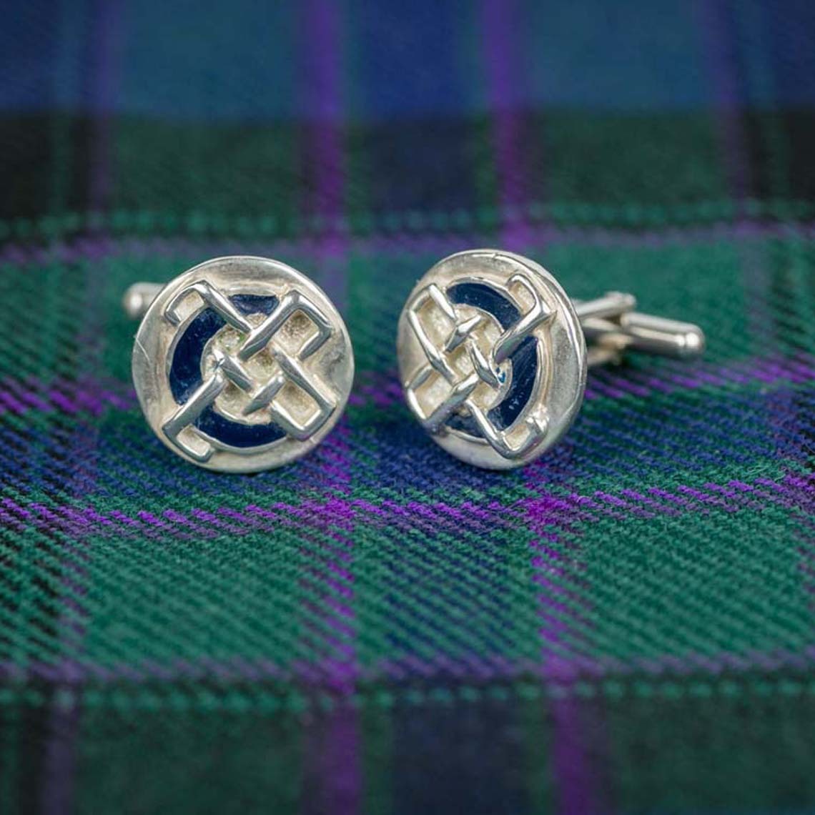 Celtic Knot Blue Cufflinks