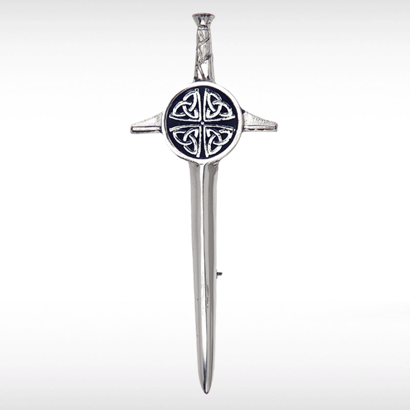 Celtic Targe Sword Kilt Pin