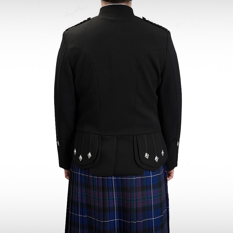 Black Sherrifmuir Pride Jacket & Waistcoat