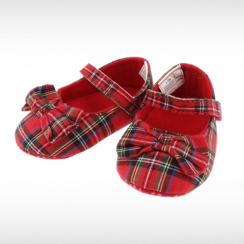 Royal Stewart Tartan Shoes With Bow